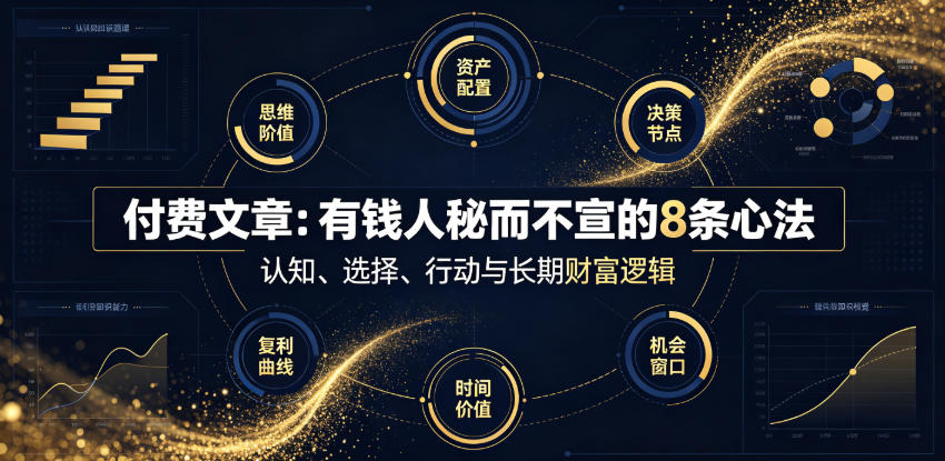付费文章：有钱人秘而不宣的8条心法-时光云网创
