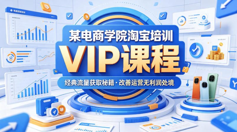某电商学院淘宝培训VIP课程，各种经典有用的流量获取秘籍，改善运营产品没利润的处境(2026年5月)-时光云网创