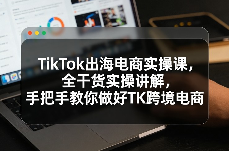 TikTok出海电商实操课，全干货实操讲解，手把手教你做好TK跨境电商-时光云网创