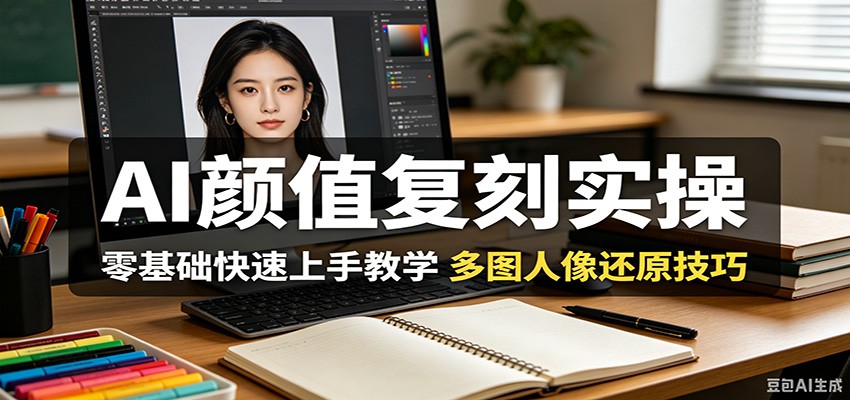 AI颜值复刻实操，零基础快速上手教学，多图人像还原技巧-时光云网创