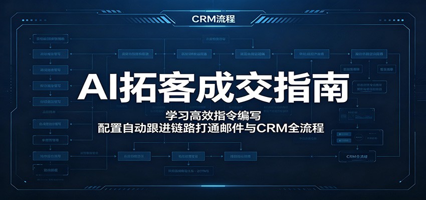 AI拓客成交指南:学习高效指令编写,配置自动跟进链路打通邮件与CRM全流程-时光云网创