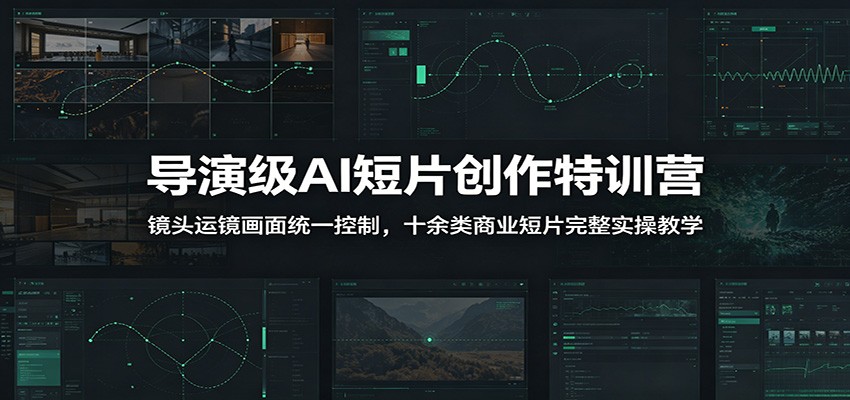 导演级AI短片创作特训营：镜头运镜画面统一控制，十余类商业短片完整实操教学(更新)-时光云网创