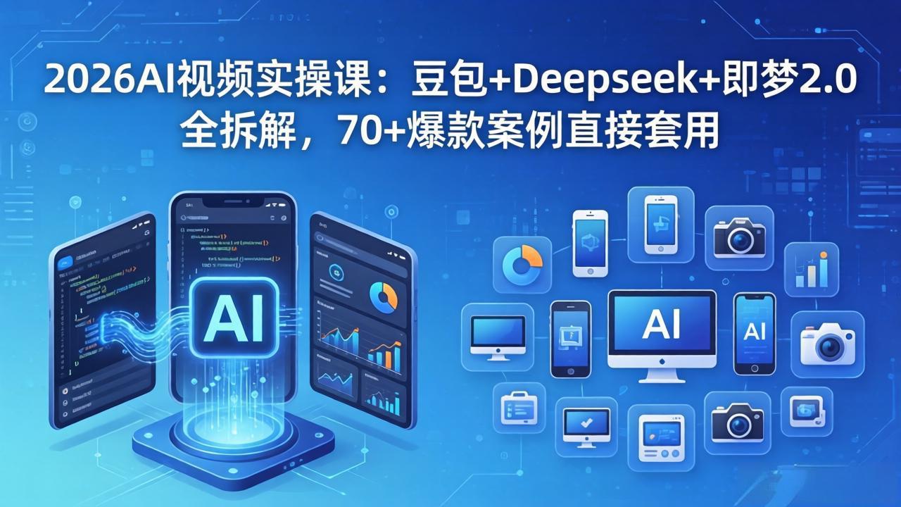 2026AI视频实操课：豆包+Deepseek+即梦2.0全拆解，70+爆款案例直接套用-时光云网创