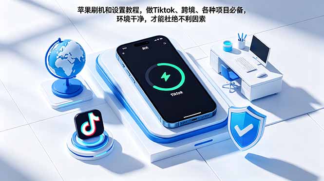 苹果刷机和设置教程，做Tiktok、跨境、各种项目必备，环境干净，才能杜绝不利因素-时光云网创