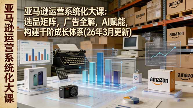 亚马逊运营系统化大课：选品矩阵，广告全解，AI赋能，构建千阶成长体系(26年3月更新-时光云网创