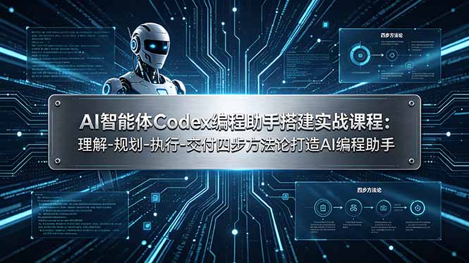 AI智能体Codex编程助手搭建实战课程：理解-规划-执行-交付四步方法论打造AI编程助手-时光云网创