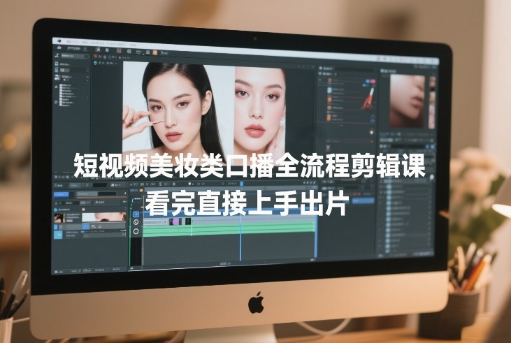 短视频美妆类口播全流程剪辑课，看完直接上手出片-时光云网创
