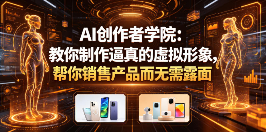 AI创作者学院:教你制作逼真的虚拟形象,帮你销售产品而无需露面【原创双语字幕】-时光云网创