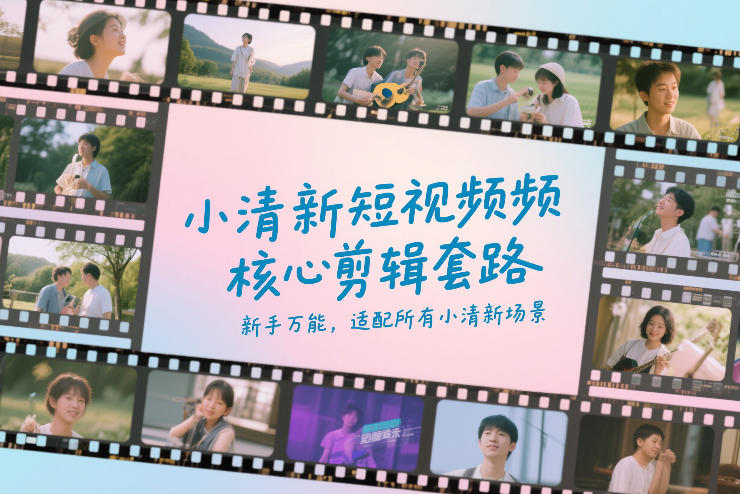 小清新短视频核心剪辑套路，新手万能，适配所有小清新场景-时光云网创