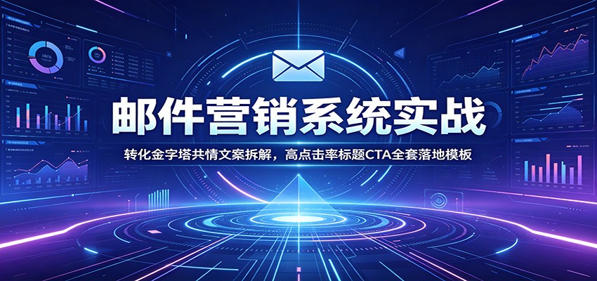 邮件营销系统实战：转化金字塔共情文案拆解，高点击率标题CTA全套落地模板-时光云网创