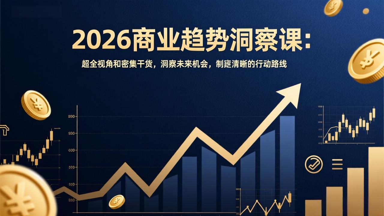 2026商业趋势洞察课：超全视角和密集干货，洞察未来机会，制定清晰的行动路线-时光云网创