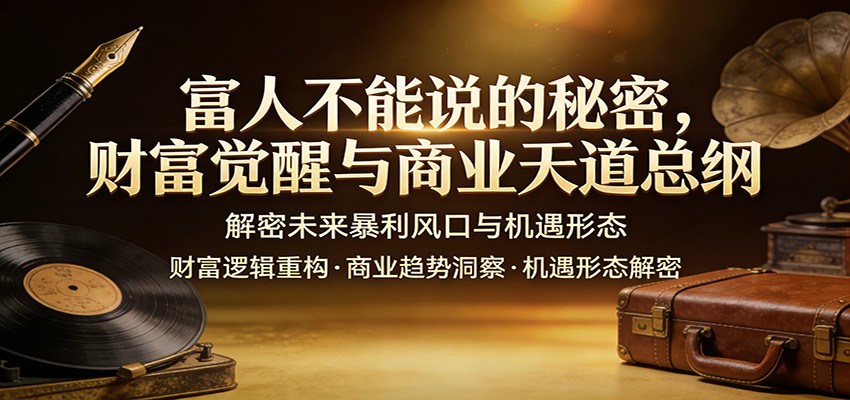 富人不能说的秘密，财富觉醒与商业天道总纲，解密未来暴利风口与机遇形态-时光云网创