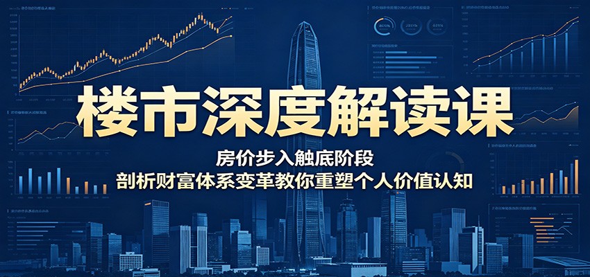 楼市深度解读课：房价步入触底阶段，剖析财富体系变革教你重塑个人价值认知-时光云网创