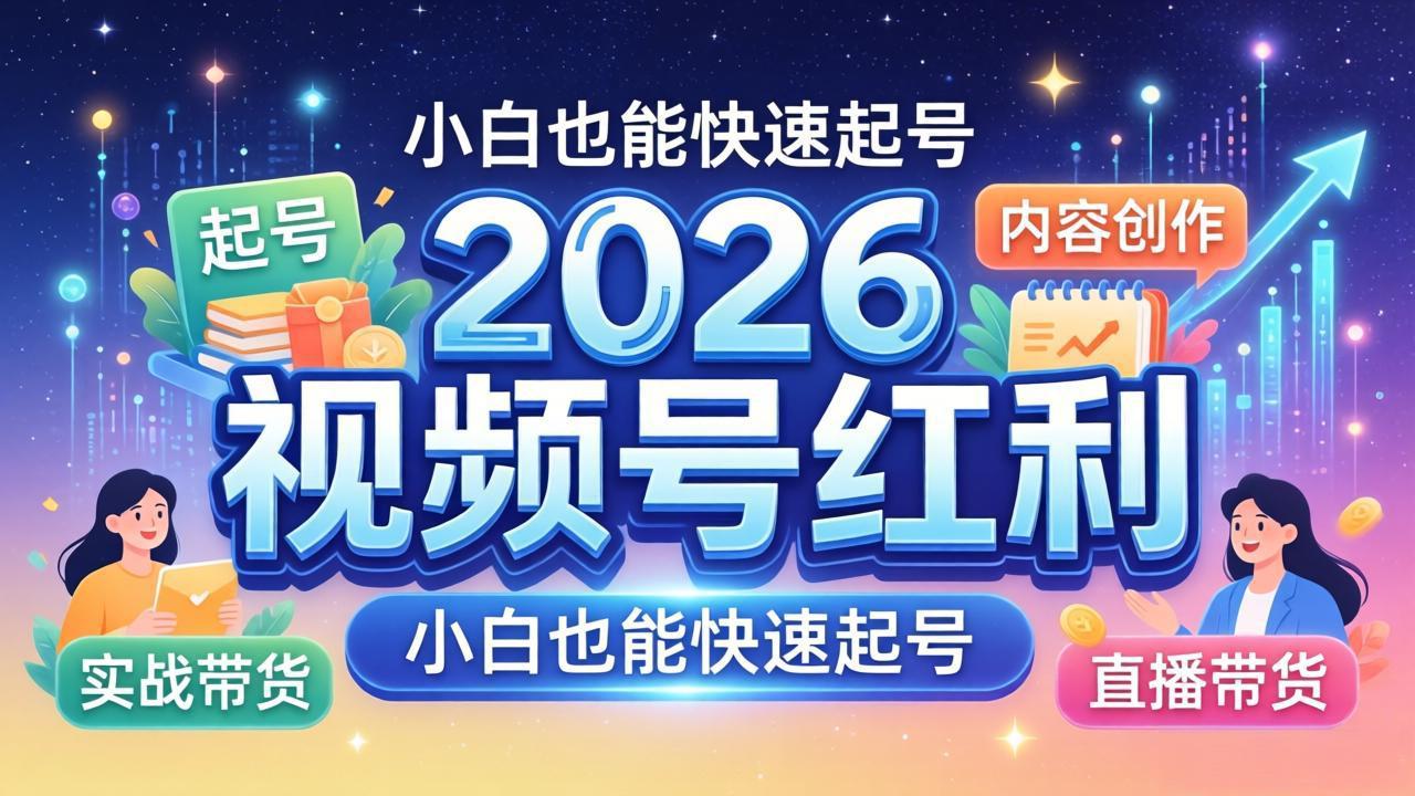2026视频号红利实战营，大佬亲授起号、内容、直播、IP、投流、私域、矩阵全套落地打法-时光云网创