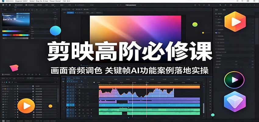 剪映高阶必修课：画面音频调色，关键帧AI功能案例落地实操-时光云网创