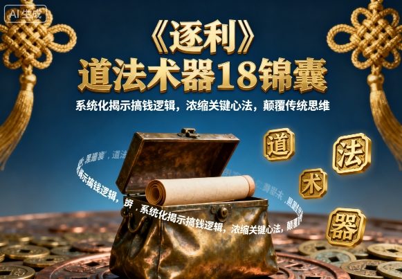 《逐利》道法术器18锦囊,系统化揭示搞钱逻辑,浓缩关键心法,颠覆传统思维(更新)-时光云网创