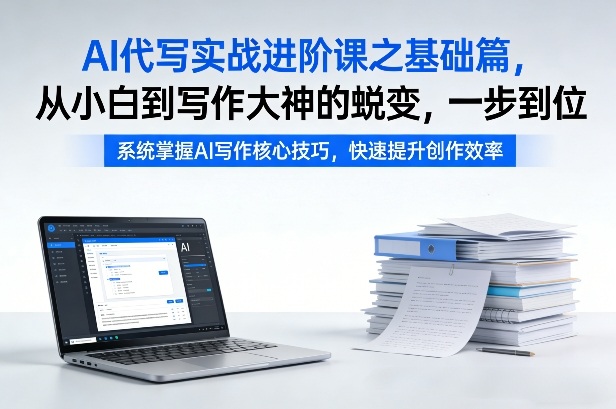 AI代写实战进阶课之基础篇，从小白到写作大神的蜕变，一步到位【揭秘】-时光云网创