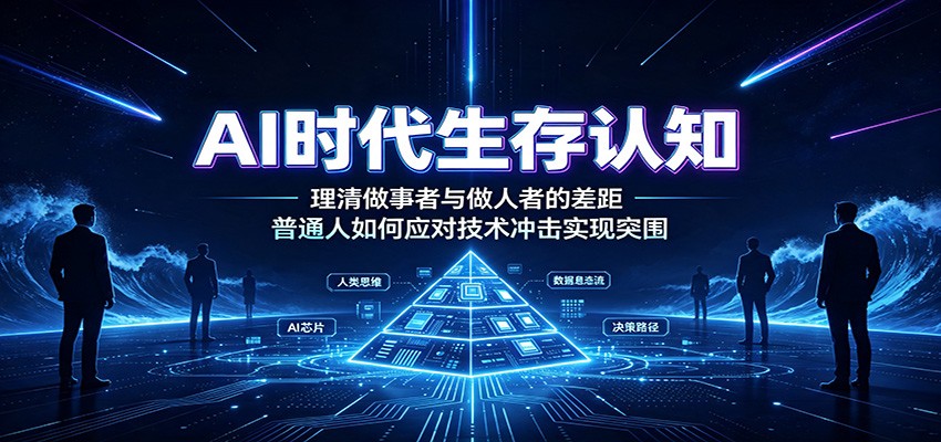 AI时代生存认知：理清做事者与做人者的差距，普通人如何应对技术冲击实现突围-时光云网创