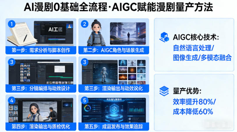 AI漫剧0基础全流程，快速掌握AIGC赋能的漫剧量产方法-时光云网创