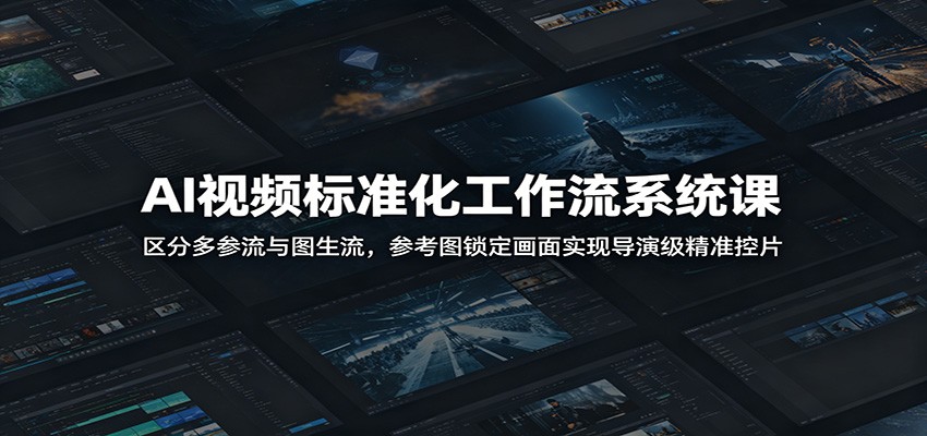 AI视频标准化工作流系统课：区分多参流与图生流，参考图锁定画面实现导演级精准控片-时光云网创