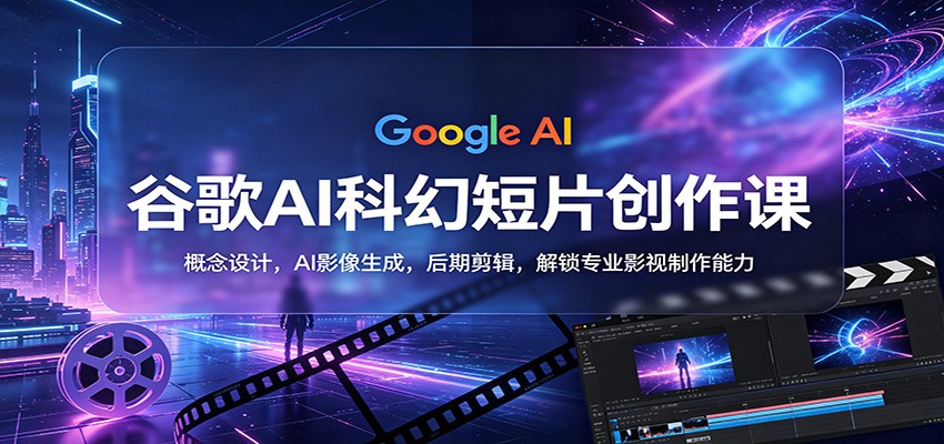 谷歌AI科幻短片创作课：概念设计，AI影像生成，后期剪辑，解锁专业影视制作能力-时光云网创