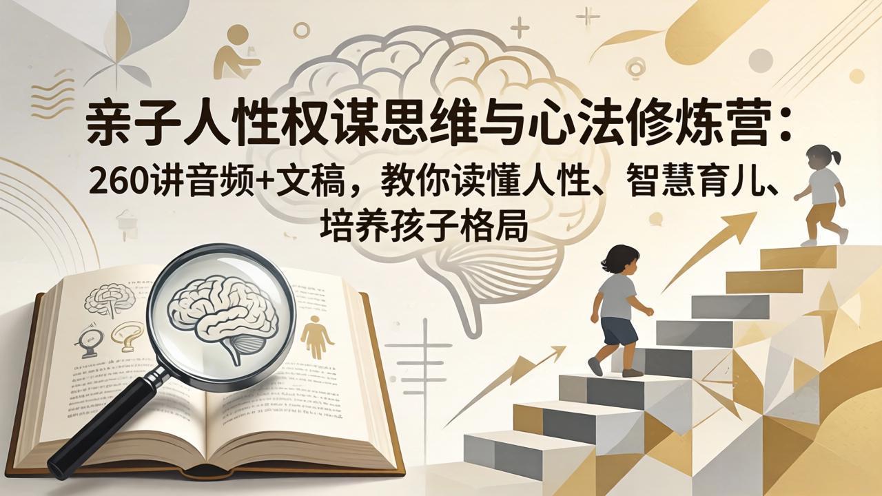 亲子人性权谋思维与心法修炼营：260讲音频+文稿，教你读懂人性、智慧育儿、培养孩子格局-时光云网创