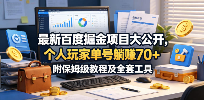 最新百度掘金项目大公开,个人玩家单号躺賺70+,附保姆级教程及全套工具【揭秘】-时光云网创