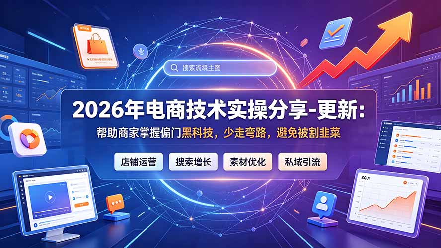 2026年电商技术实操分享-更新7月：帮助商家掌握偏门黑科技，少走弯路，避免被割韭菜-时光云网创