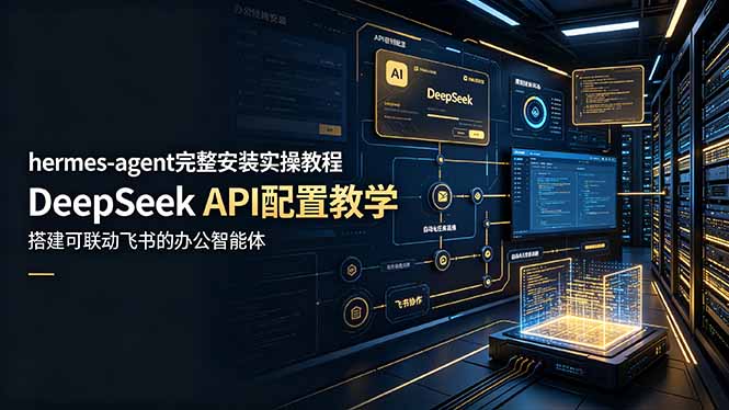 hermes-agent完整安装实操教程，DeepSeek API配置教学，搭建可联动飞书的办公智能体-时光云网创
