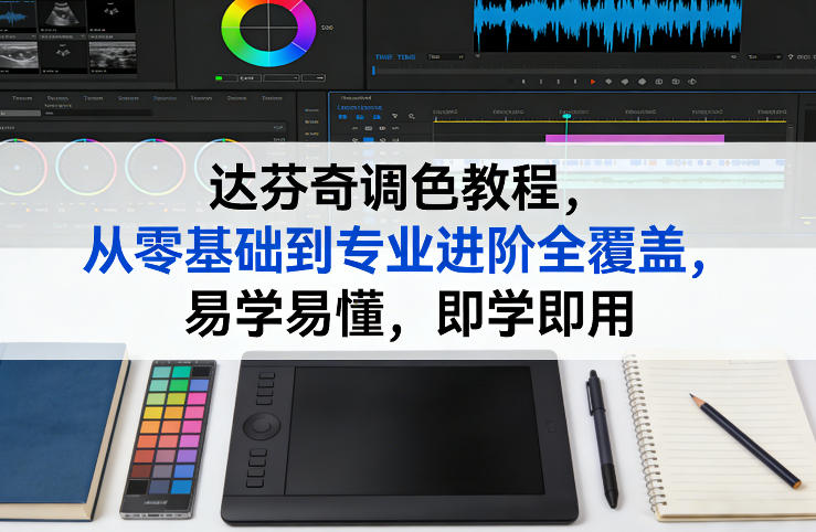 达芬奇调色教程，从零基础到专业进阶全覆盖，易学易懂，即学即用-时光云网创