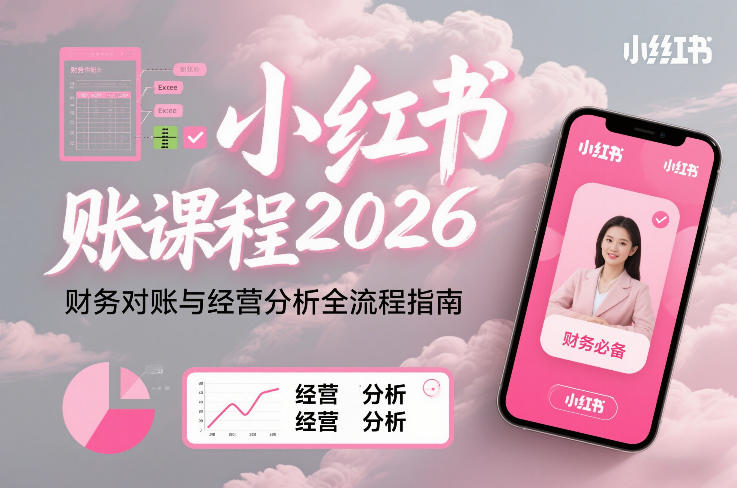 小红书对账课程2026，财务对账与经营分析全流程指南-时光云网创