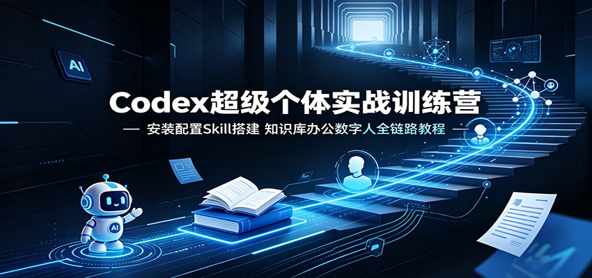 Codex超级个体实战训练营：安装配置Skill搭建，知识库办公数字人全链路教程-时光云网创