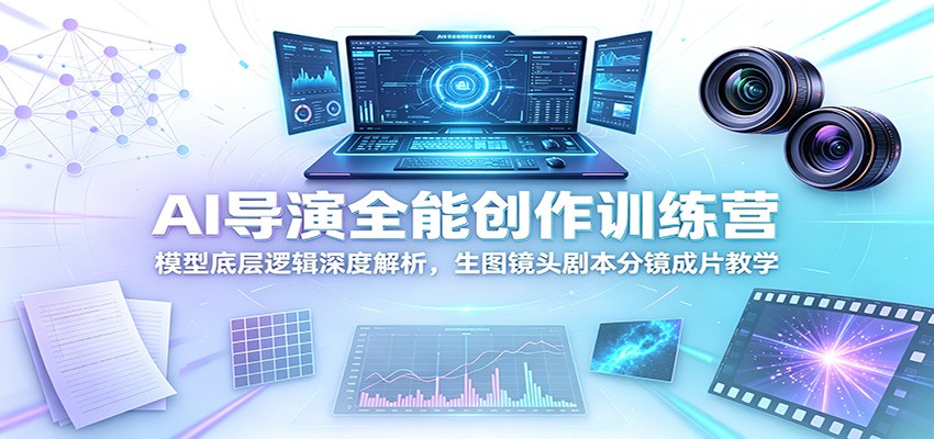 AI导演全能创作训练营：模型底层逻辑深度解析，生图镜头剧本分镜成片教学-时光云网创