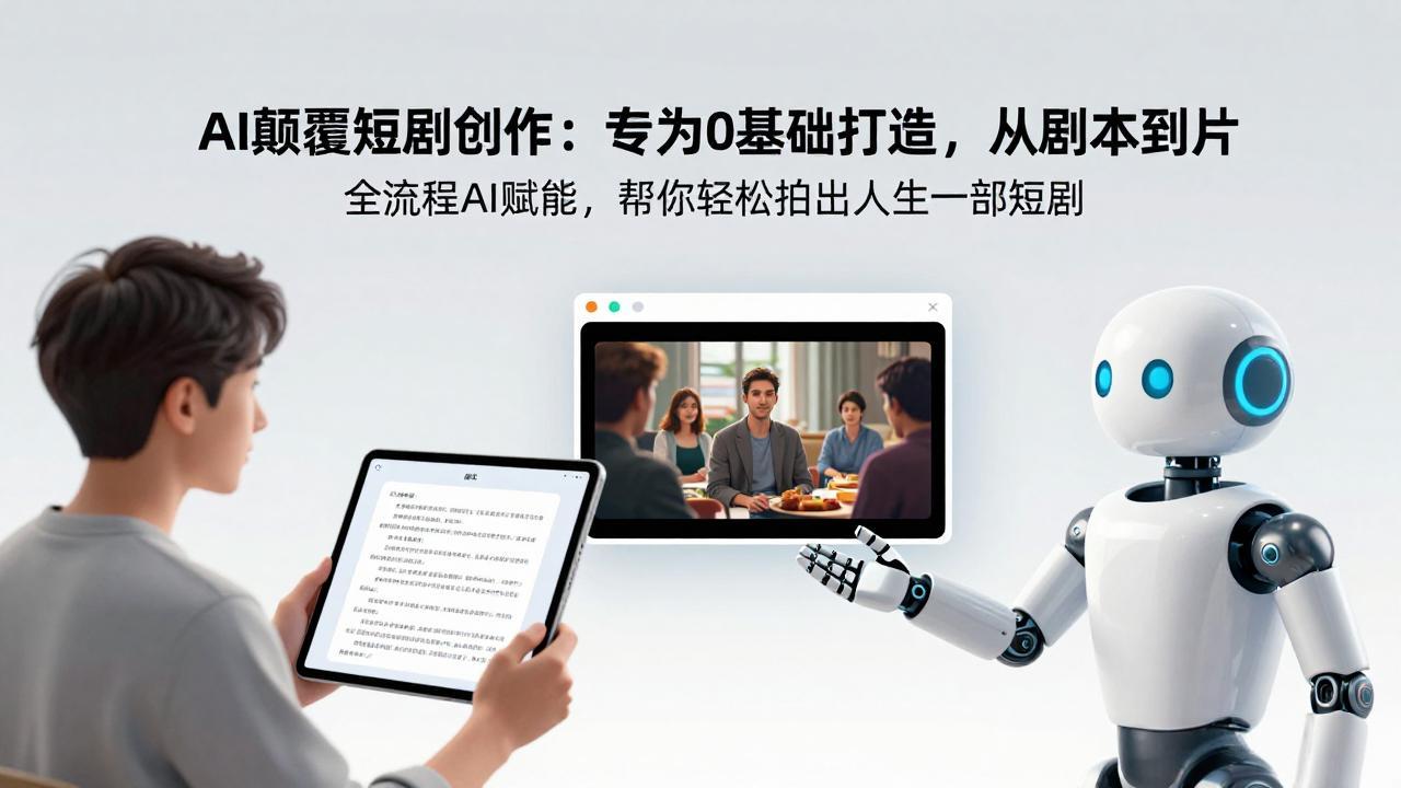 AI颠覆短剧创作：专为0基础打造，从剧本到成片全流程AI赋能，帮你轻松拍出人生第一部短剧-时光云网创