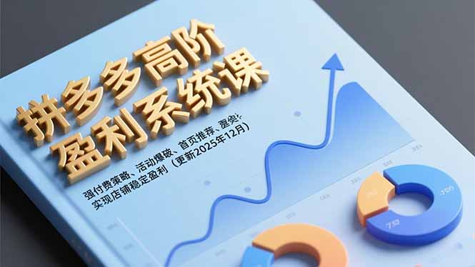 拼多多高阶盈利系统课，强付费策略、活动爆破、首页推荐，实现店铺稳定盈利(更新12月-时光云网创