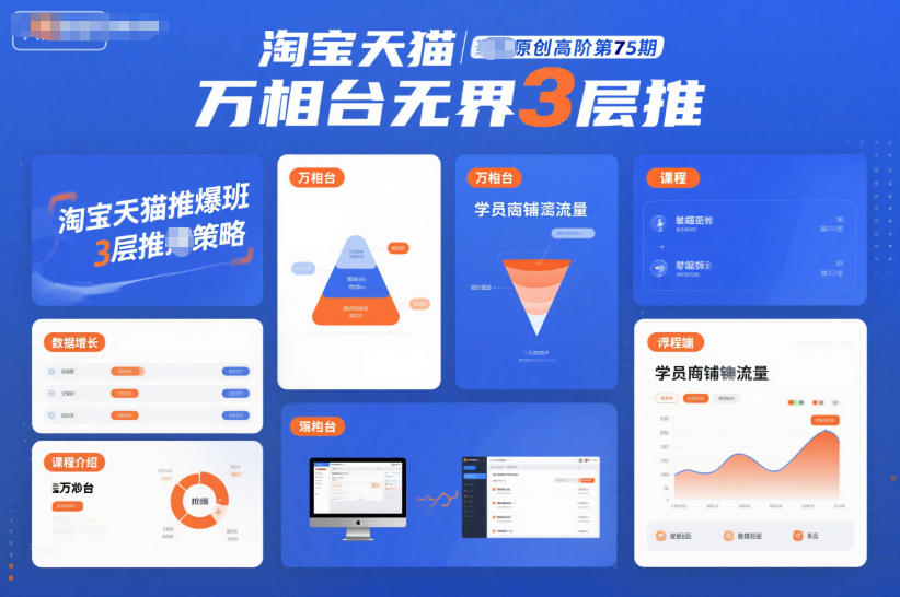 淘宝天猫推爆班原创高阶第75期，万相台无界3层推-时光云网创