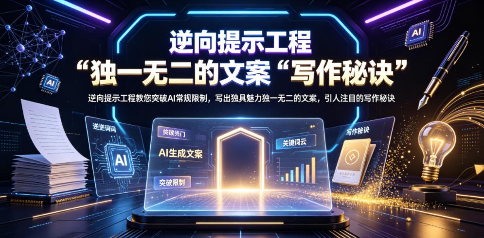 逆向提示工程教您突破AI常规限制,写出独具魅力独一无二的文案,引人注目的写作秘诀【原创双语字幕】-时光云网创