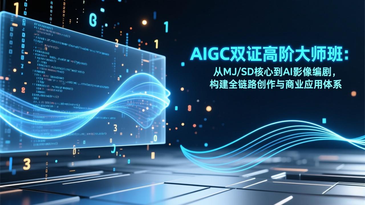 AIGC双证高阶大师班：从MJ/SD核心到AI影像编剧，构建全链路创作与商业应用体系-时光云网创