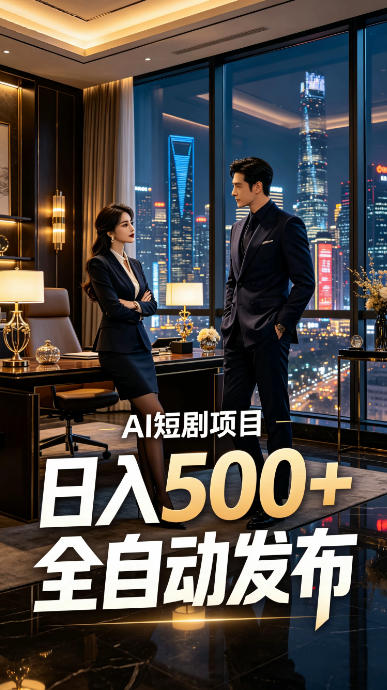 快手AI短剧自动发布，矩阵批量运营变现，轻资产副业项目，日入500+【揭秘】-时光云网创