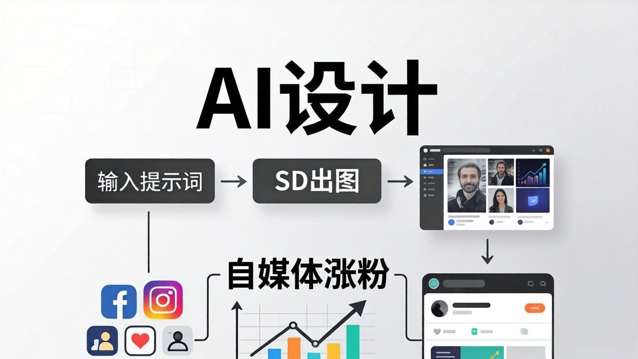 人人都是AI设计师：SD出图+自媒体涨粉一站教学，告别图文素材焦虑，AI设计让你轻松避开内卷-时光云网创