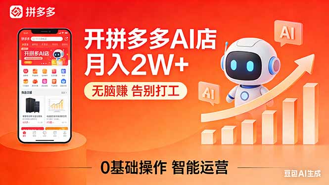 开一家拼多多AI店，月入2W+，无脑赚，告别打工，附SOP手册-时光云网创