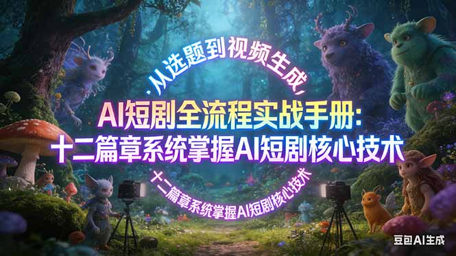 AI 短剧全流程实战手册：从选题到视频生成，十二篇章系统掌握 AI 短剧核心技术-时光云网创