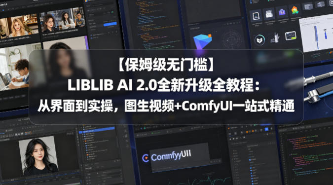 【保姆级无门槛】LIBLIB AI 2.0全新升级全教程：从界面到实操，图生视频+ComfyUI一站式精通-时光云网创