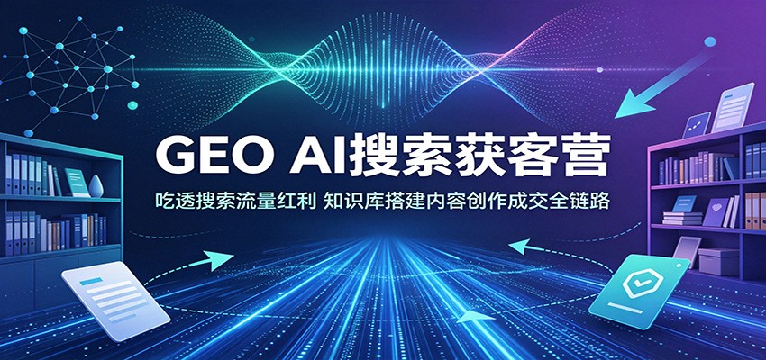 GEO AI搜索获客营：吃透搜索流量红利，知识库搭建内容创作成交全链路-时光云网创