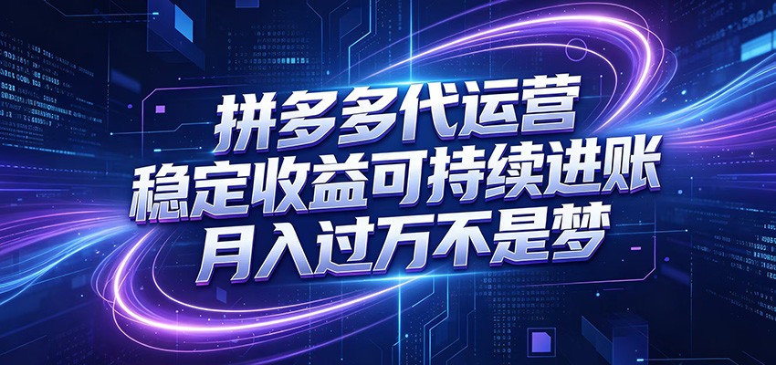 拼多多代运营，小白也能轻松月入过万，真实运营数据可查，全托管代运营-时光云网创