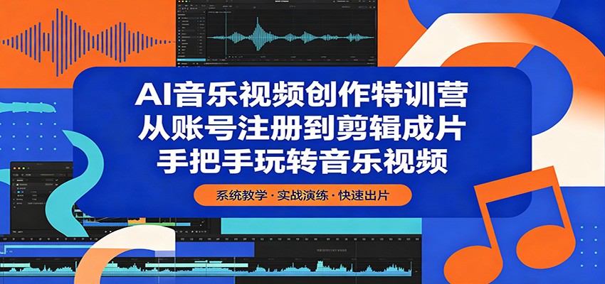 AI音乐视频创作特训营：从账号注册到剪辑成片，手把手玩转音乐视频-时光云网创