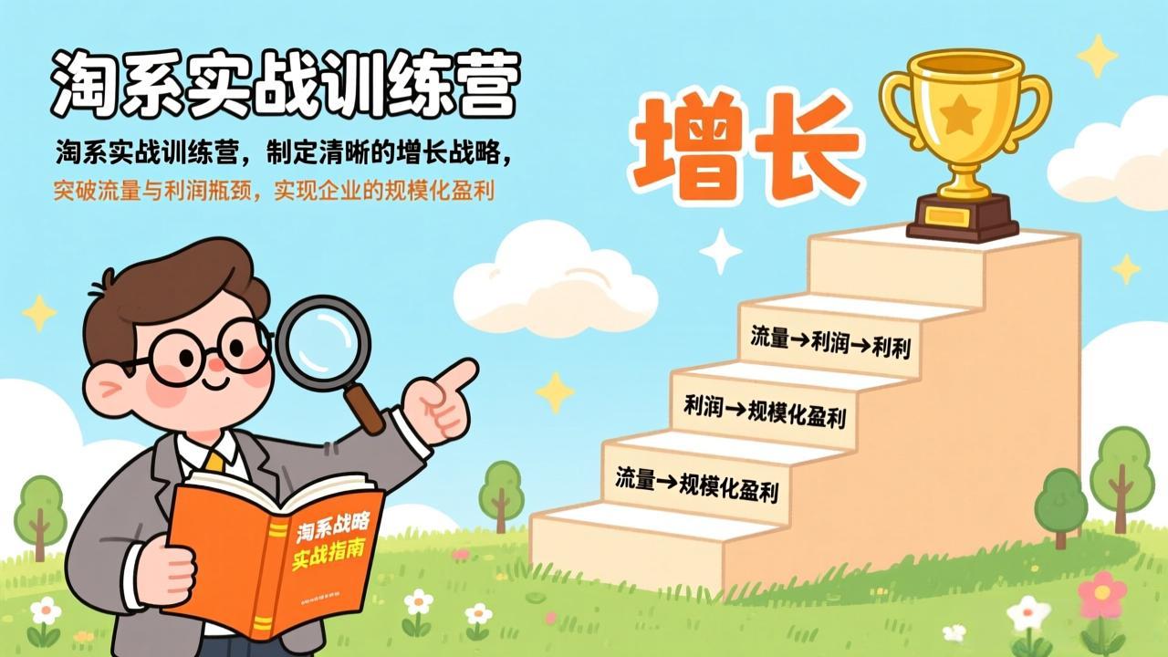 淘系实战训练营，制定清晰的增长战略，突破流量与利润瓶颈，实现企业的规模化盈利-时光云网创