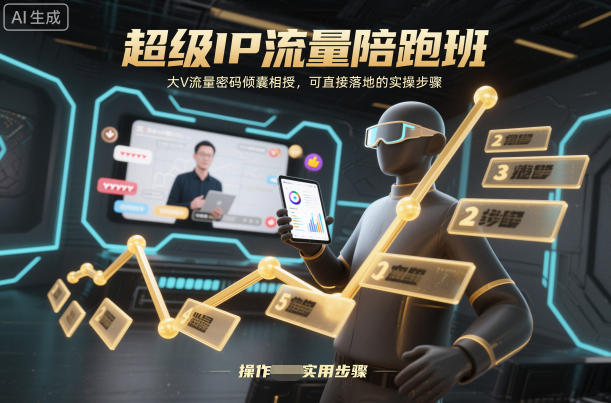 超级IP流量陪跑班,大V流量密码倾囊相授,可直接落地的实操步骤-时光云网创